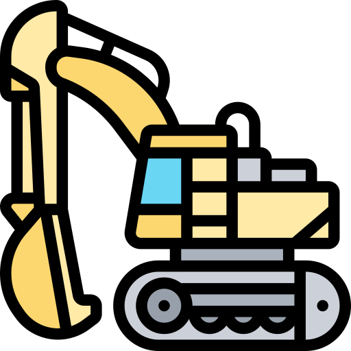 Excavator Meticulous Lineal Color icon