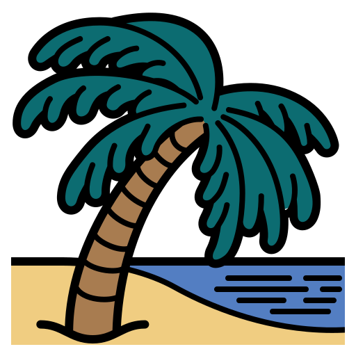 Árbol de coco Ultimatearm Lineal Color icono