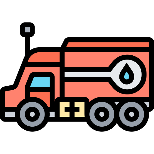 ciężarówka z paliwem Meticulous Lineal Color ikona