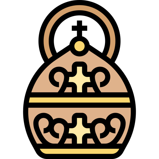 corona del papa Meticulous Lineal Color icono