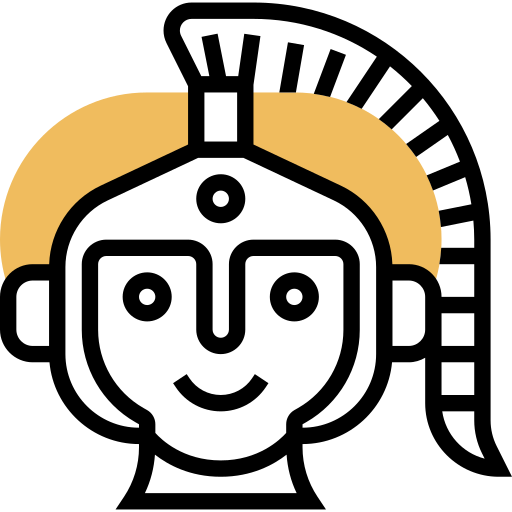 romeinse helm Meticulous Yellow shadow icoon