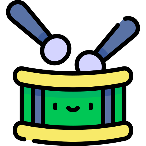 ドラム Kawaii Lineal color icon
