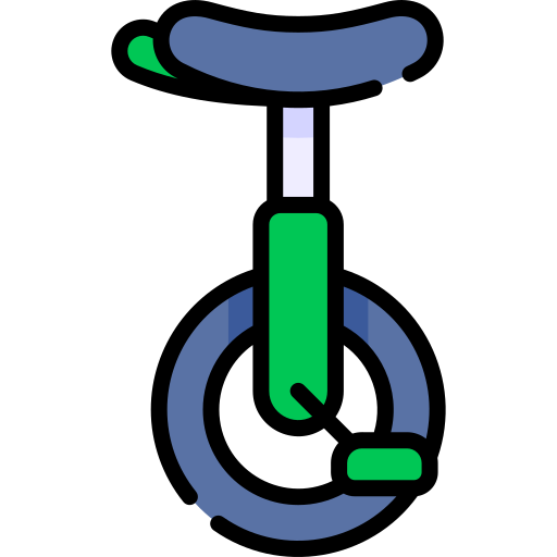 Monocycle Kawaii Lineal color icon