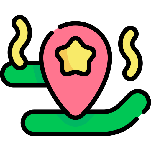 ruta Kawaii Lineal color icono