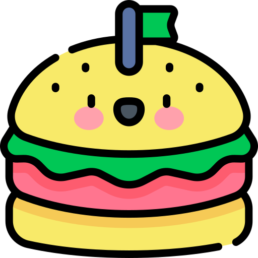 バーガー Kawaii Lineal color icon