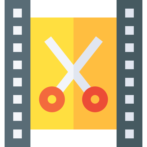 edición de video Basic Straight Flat icono