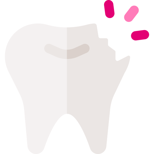 Сломанный зуб Basic Rounded Flat иконка