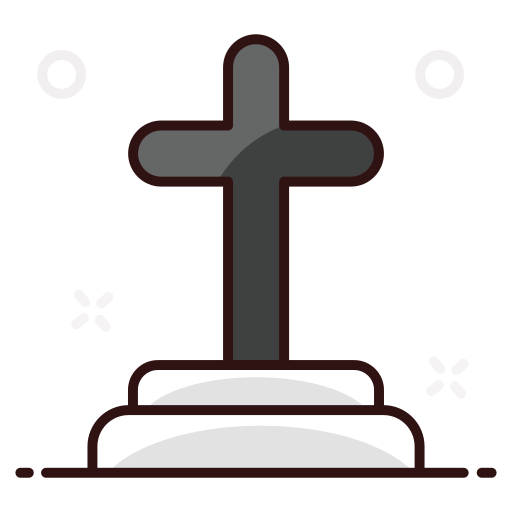 christelijk kruis Generic Outline Color icoon