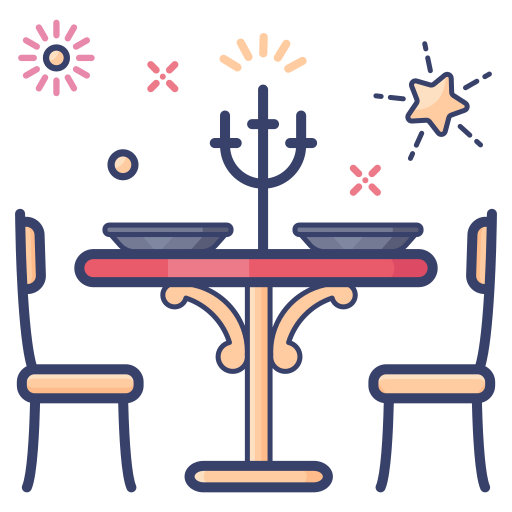 mesa del comedor Generic Outline Color icono