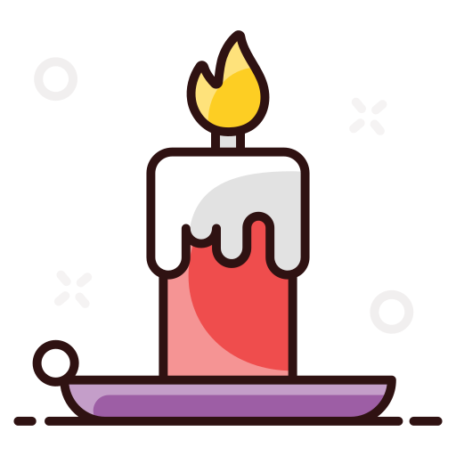 Candle Generic Outline Color icon