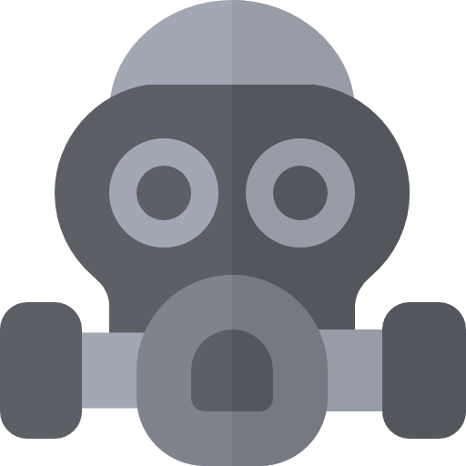 gasmasker Basic Rounded Flat icoon