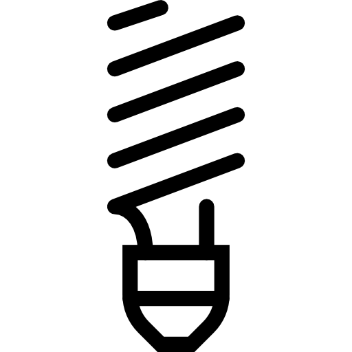 Öko-glühbirne Pixel Perfect Lineal icon