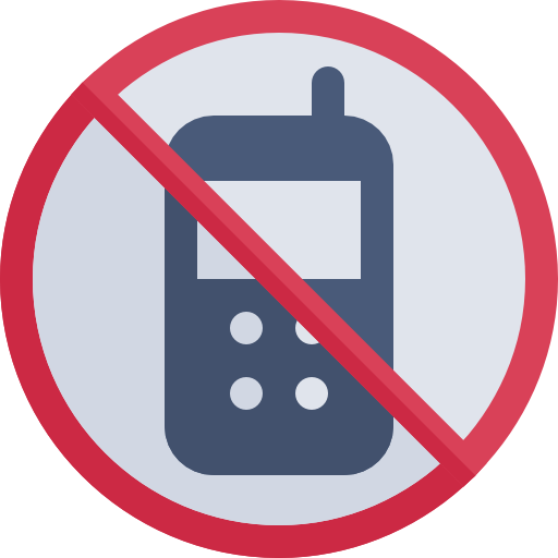 No mobile phone Basic Rounded Flat icon