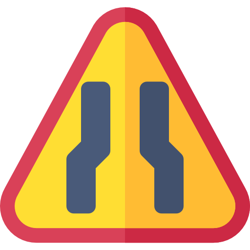 camino estrecho Basic Rounded Flat icono
