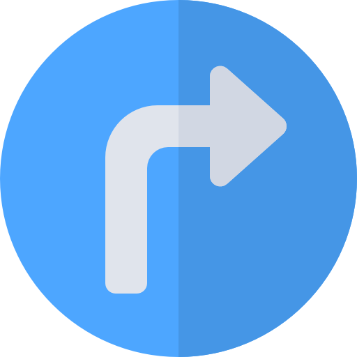 Turn right Basic Rounded Flat icon