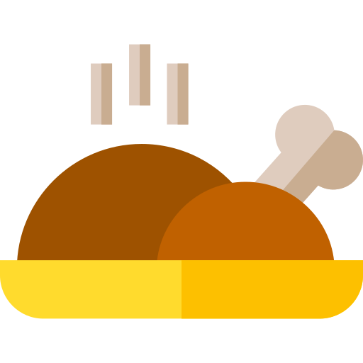 구운 치킨 Basic Straight Flat icon