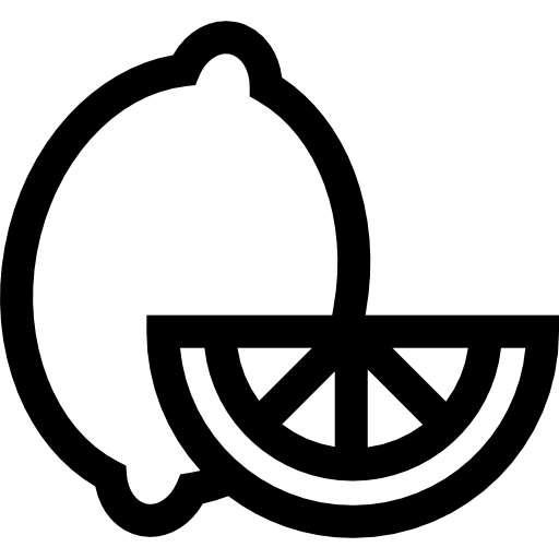 cytrynowy Basic Straight Lineal ikona
