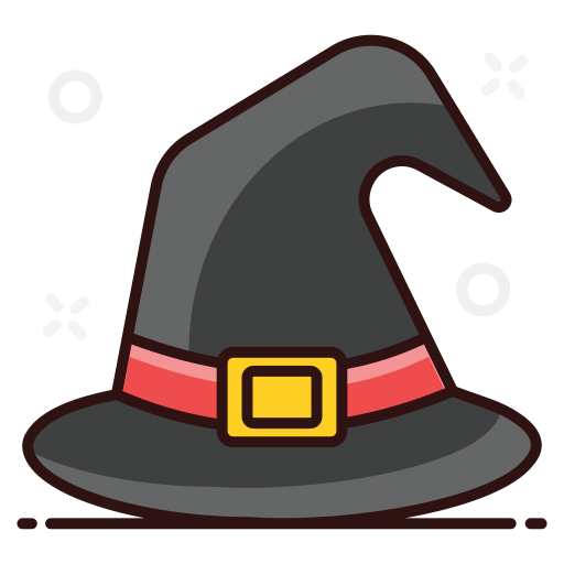 sombrero de bruja Generic Outline Color icono
