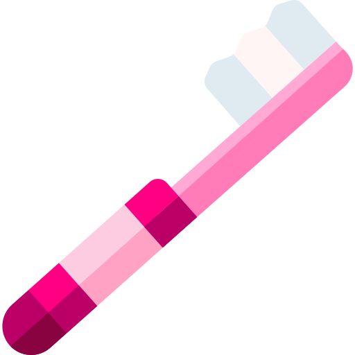 cepillo de dientes Basic Rounded Flat icono