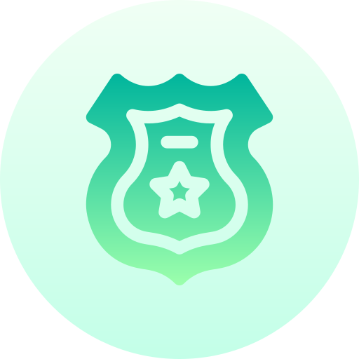 politie badge Basic Gradient Circular icoon
