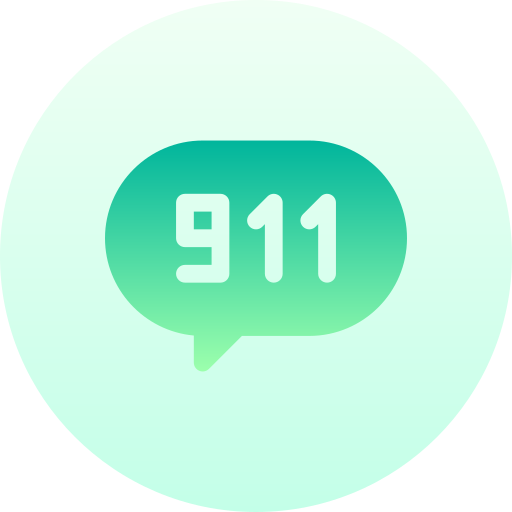 911 Basic Gradient Circular icon