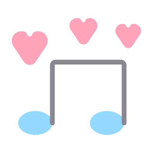 romantyczna muzyka Generic Flat ikona