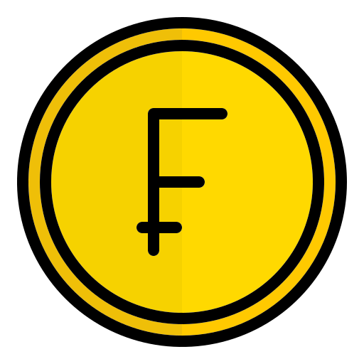 Swiss franc Generic Outline Color icon