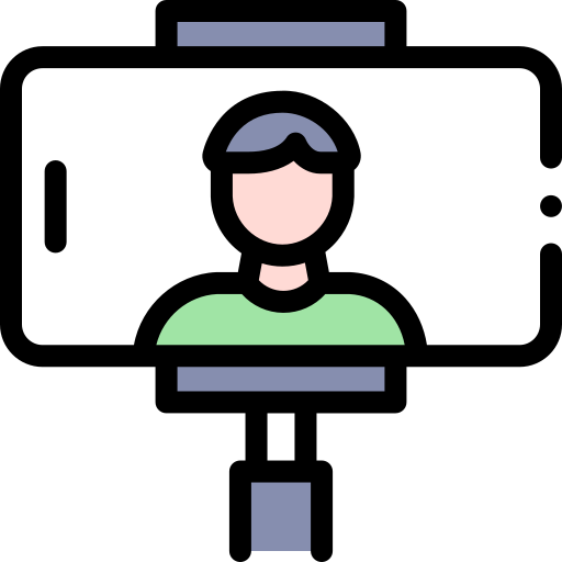 selfie Detailed Rounded Lineal color Icône