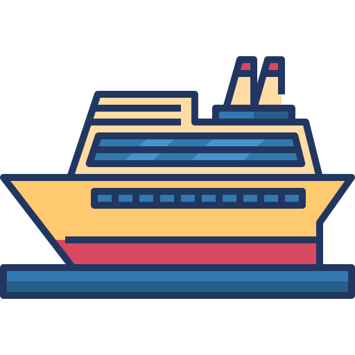 Cruise ship Generic Outline Color icon