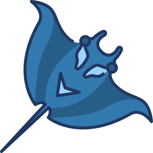 Manta ray Generic Outline Color icon