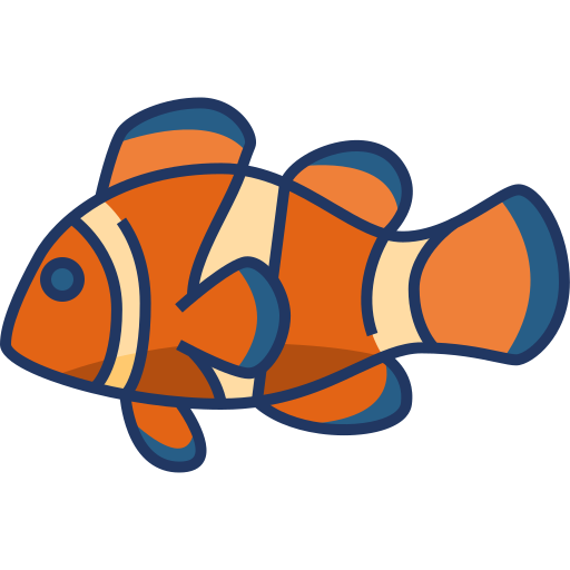 Рыба-клоун Generic Outline Color иконка