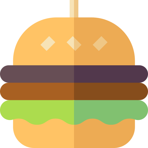 hambúrguer Basic Straight Flat Ícone