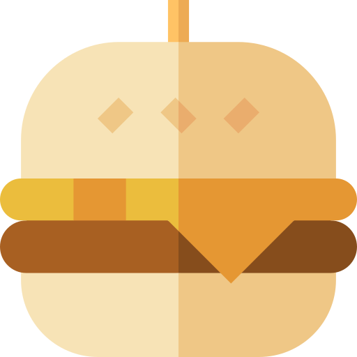 チーズバーガー Basic Straight Flat icon