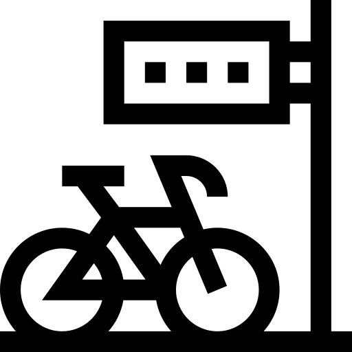 fietsenstalling Basic Straight Lineal icoon