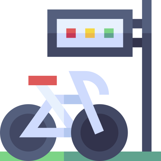 fahrradparkplatz Basic Straight Flat icon
