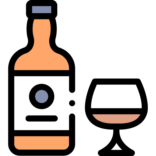 alkohol Detailed Rounded Lineal color ikona