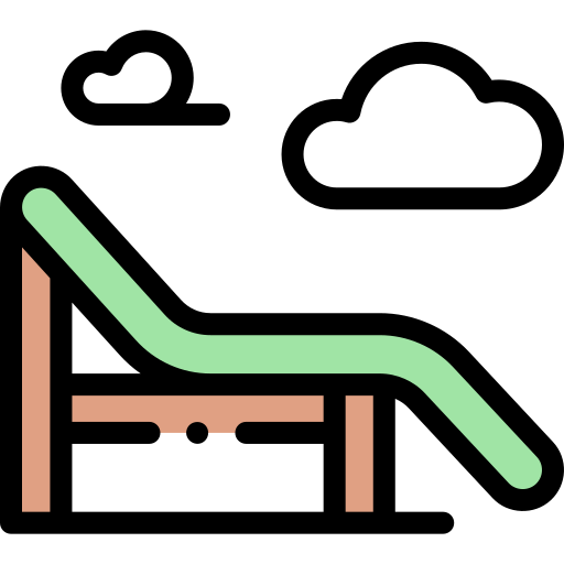 Солнечные ванны Detailed Rounded Lineal color иконка