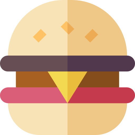 hamburger Basic Straight Flat icoon