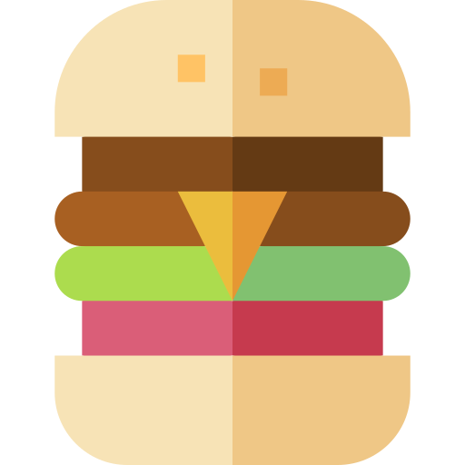 burger double Basic Straight Flat Icône