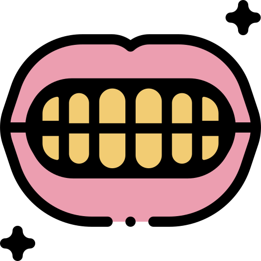 금 이빨 Detailed Rounded Lineal color icon