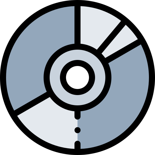 cd Detailed Rounded Lineal color icon