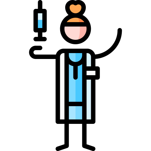 verpleegkundige Puppet Characters Lineal Color icoon