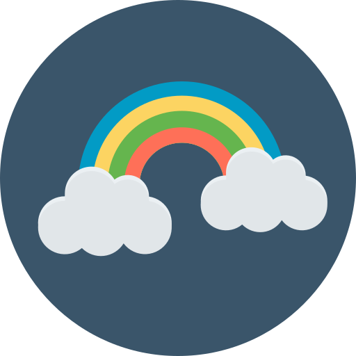 Rainbow Dinosoft Circular icon
