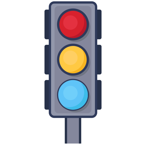 semafori Dinosoft Lineal Color icona
