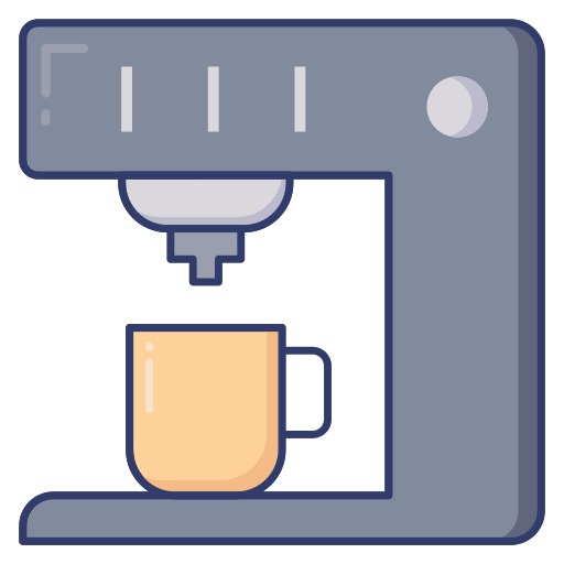kaffeemaschine Dinosoft Lineal Color icon