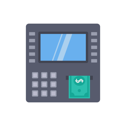 geldautomat Dinosoft Flat icon