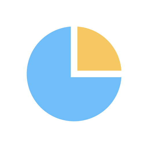 gráfico circular Dinosoft Flat icono