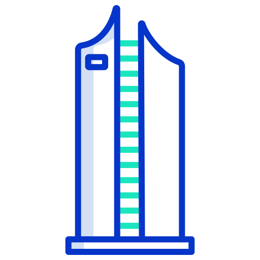 torre de coltejer Icongeek26 Outline Colour icono