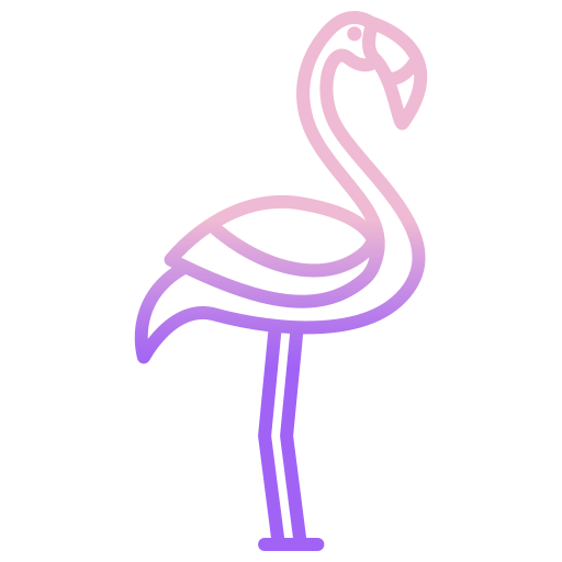 flamingo Icongeek26 Outline Gradient icoon