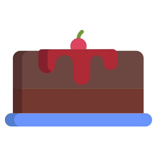 torta al cioccolato Icongeek26 Flat icona